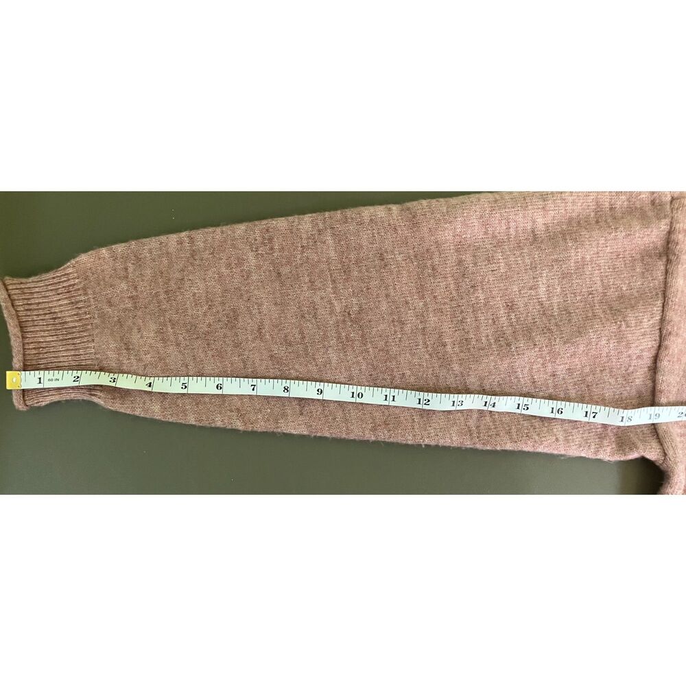 Lucky Brand v-neck fuzzy plush wool blend oversized slouchy sweater in mauve - Picture 12 of 12